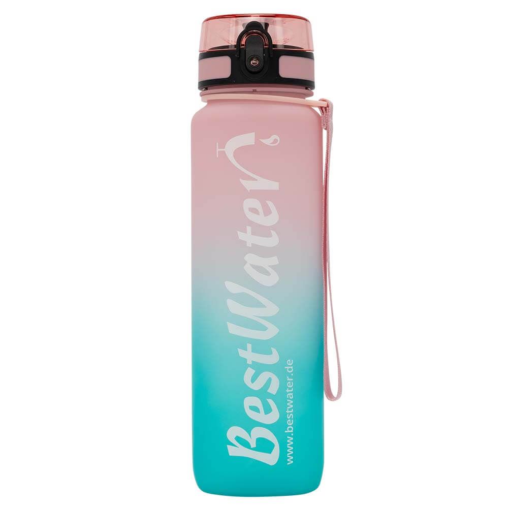 TRITAN Trinkflasche (Gr. L) Duo-Look 1000 ml (rosa/türkis)