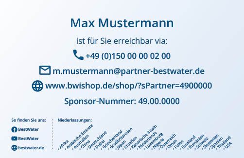 Gutschein für Wasseruntersuchung 500 Stück 20200159