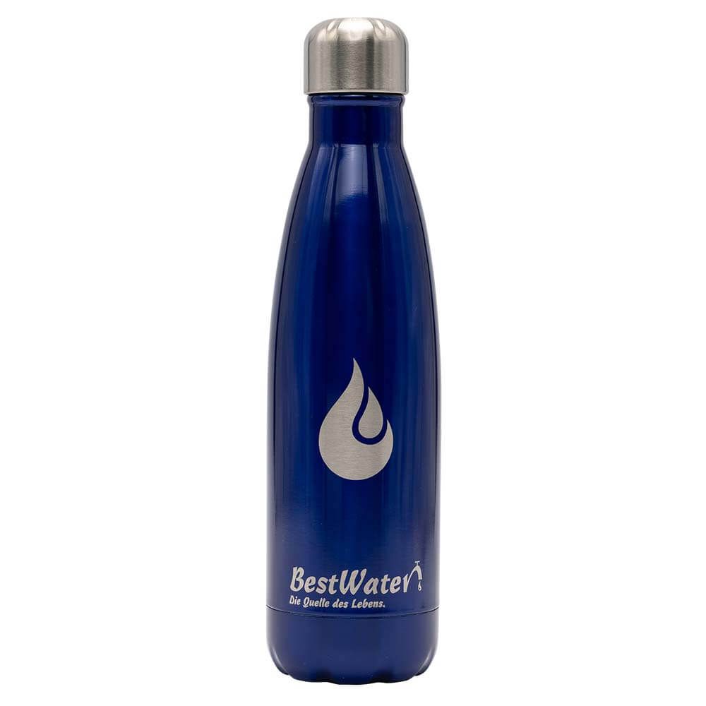Edelstahl Trinkflasche (Gr. 6) lackiert 500 ml doppelwandig (dunkelblau)
