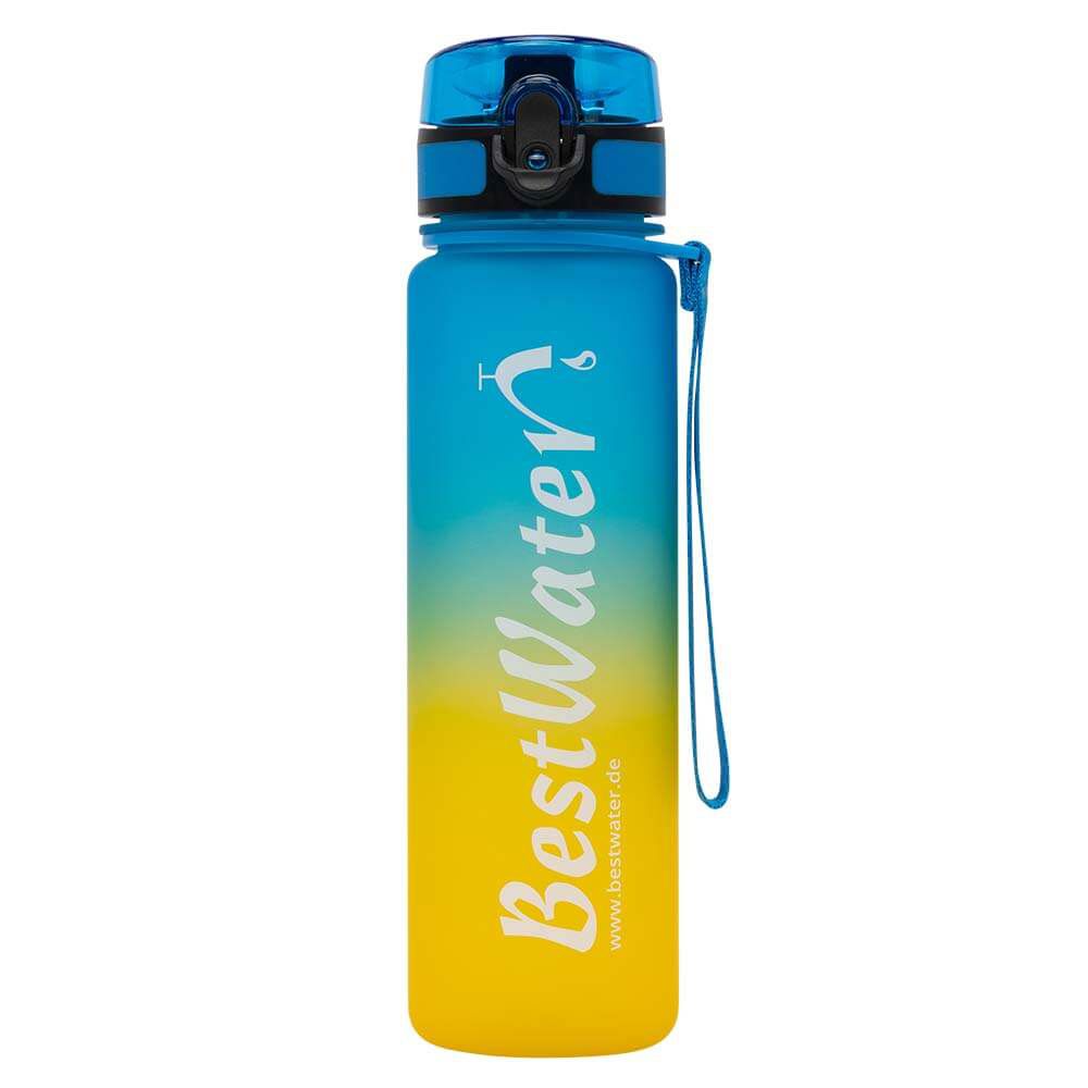 TRITAN Trinkflasche (Gr. L) Duo-Look 1000 ml (blau/gelb)