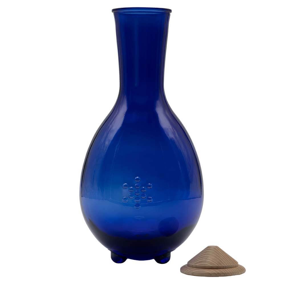 Glaskrug (Fruit of Life) 1200 ml (kobaltblau)