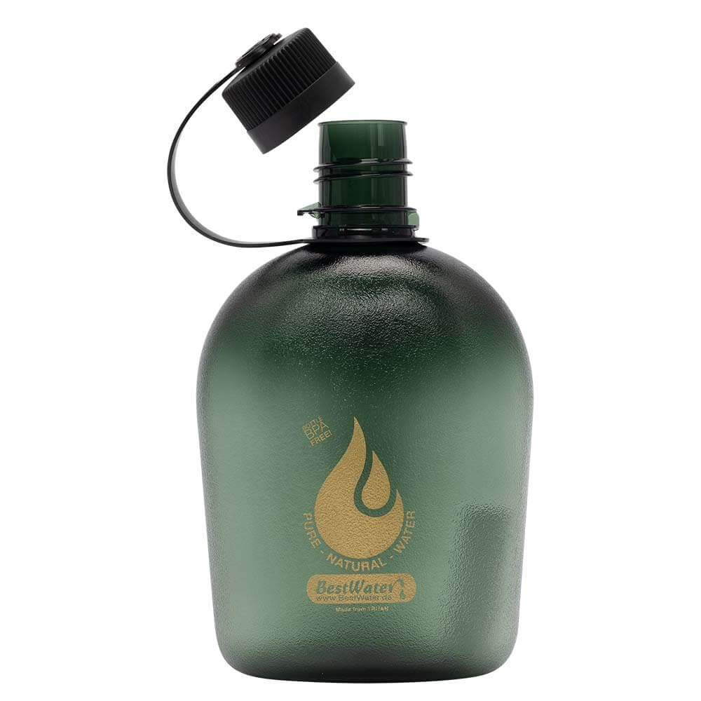 TRITAN Trinkflasche (Gr. 2) Military-Look 1000 ml (dunkelgrün)