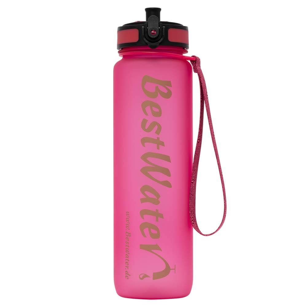 TRITAN Trinkflasche (Gr. L) Frosty-Look 1000 ml (pink)