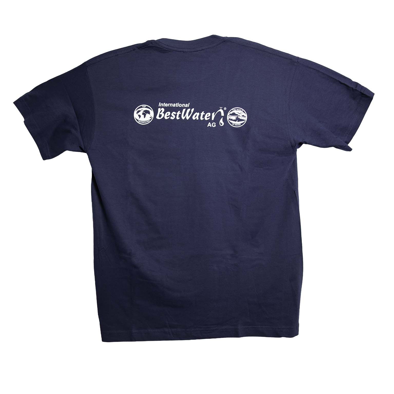 T-Shirt (M) dunkelblau mit BestWater Logo