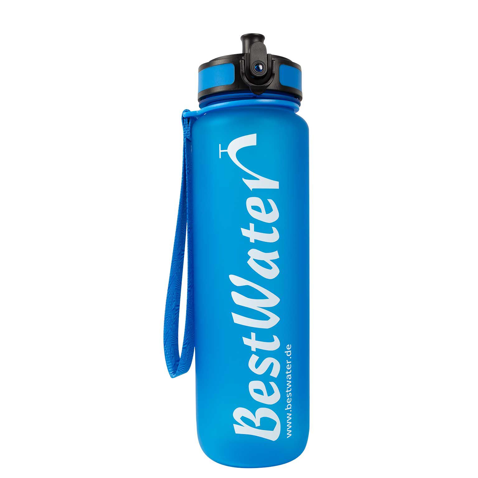 TRITAN Trinkflasche (Gr. L) Frosty-Look 1000 ml (dunkelblau)