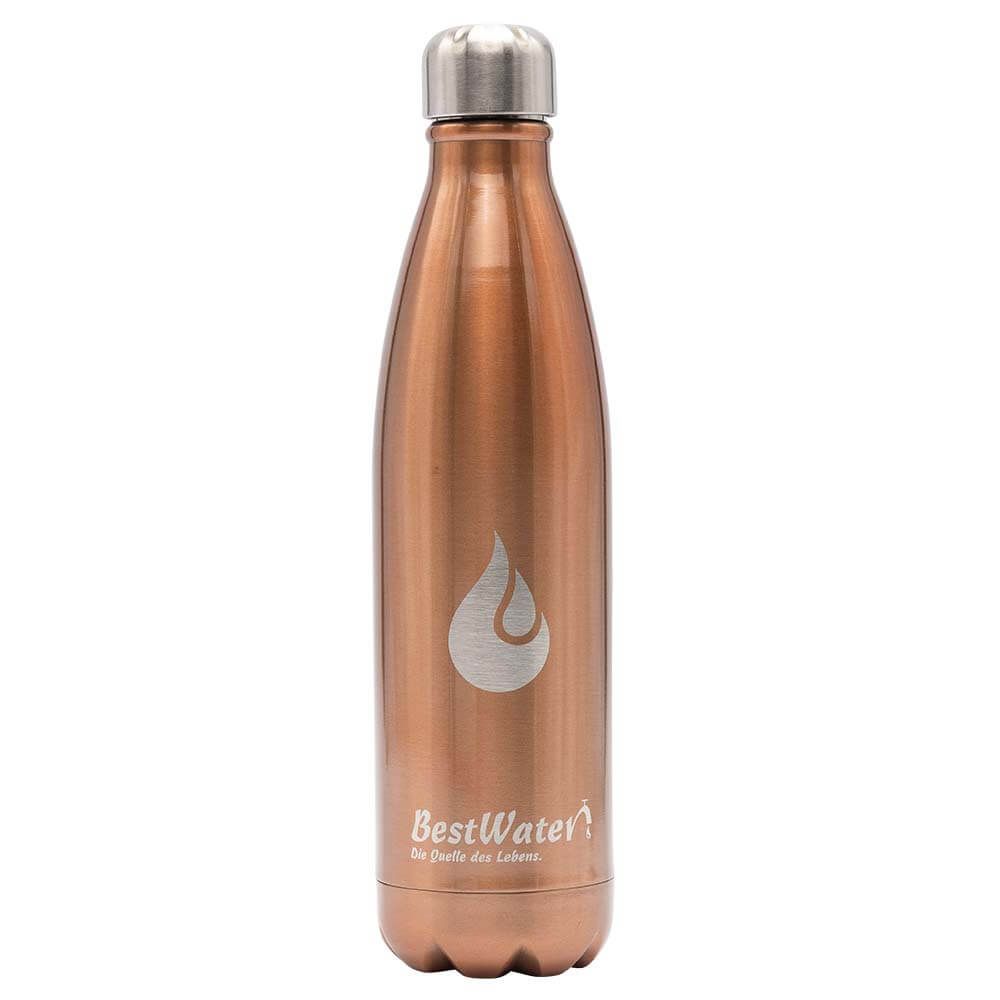 Edelstahl Trinkflasche (Gr. 6) lackiert 500 ml doppelwandig (bronze)